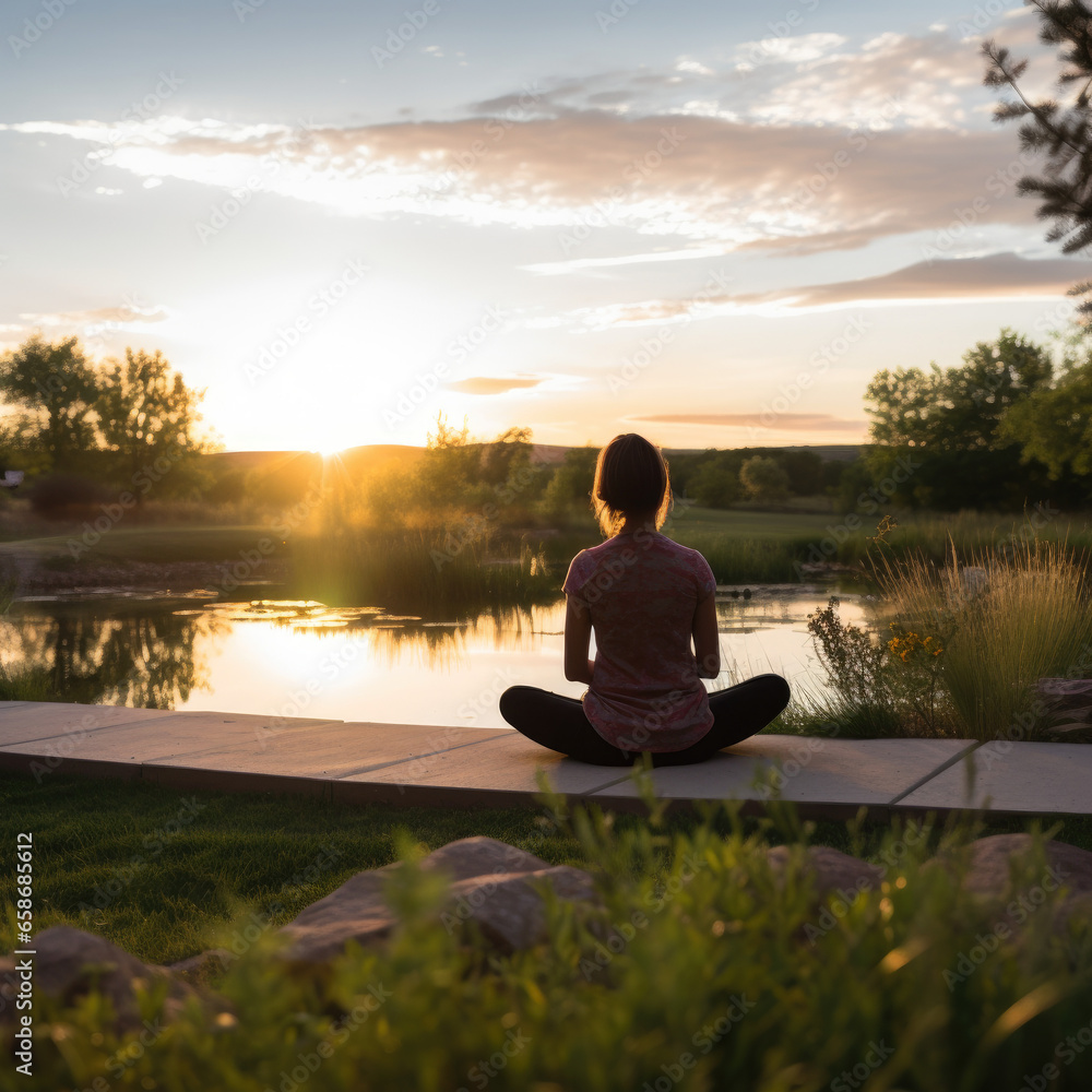 person meditating 