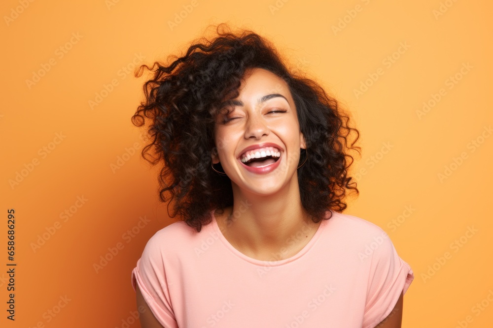 Black caucasian bi racial woman smile happy face portrait Black caucasian bi racial woman smile happy face portrait