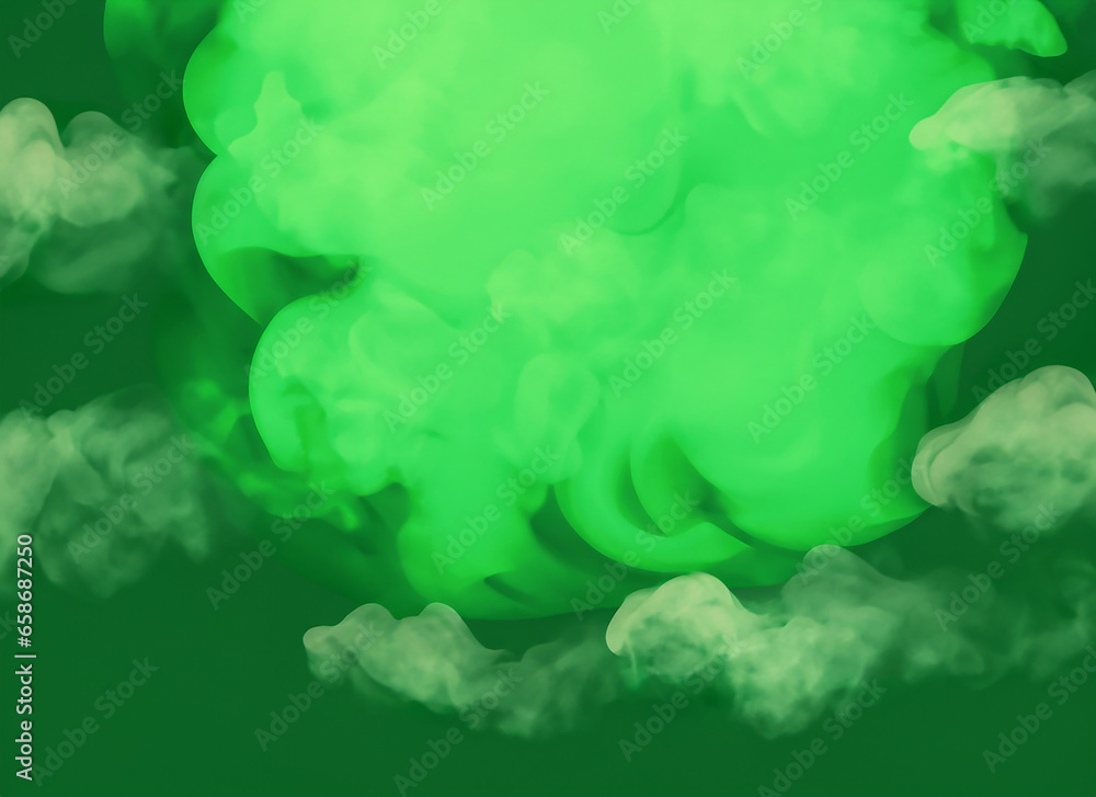 Grüner Hintergrund mit Qualm, für Design, Web Banner..., mit KI erstellt Grüner Hintergrund mit Qualm, für Design, Web Banner..., mit KI erstellt