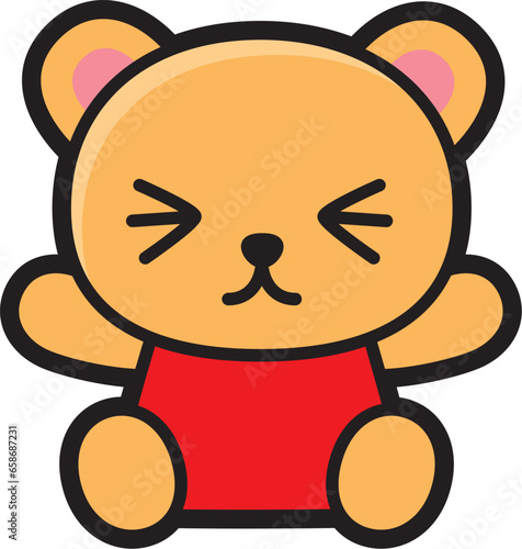 熊キャラクター　困った表情