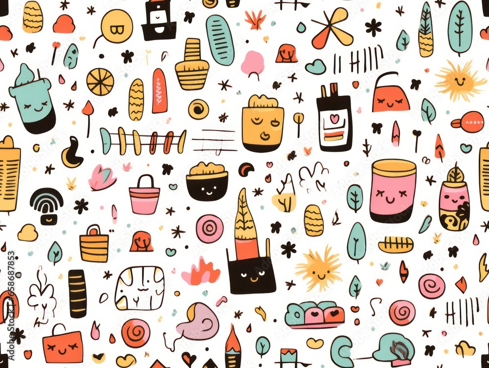 cute doodle seamless pattern cute doodle seamless pattern