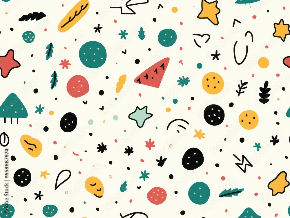 cute doodle seamless pattern cute doodle seamless pattern