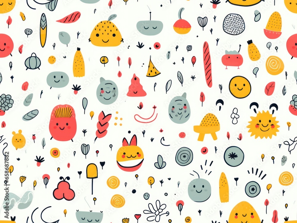 cute doodle seamless pattern cute doodle seamless pattern
