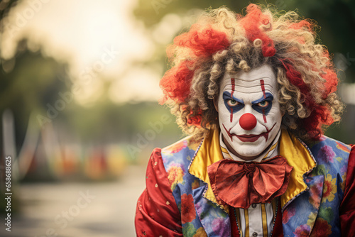 man dressed up with clown costume