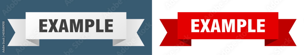 example ribbon. example isolated paper sign. banner