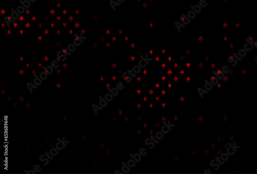 Dark red vector template with poker symbols.