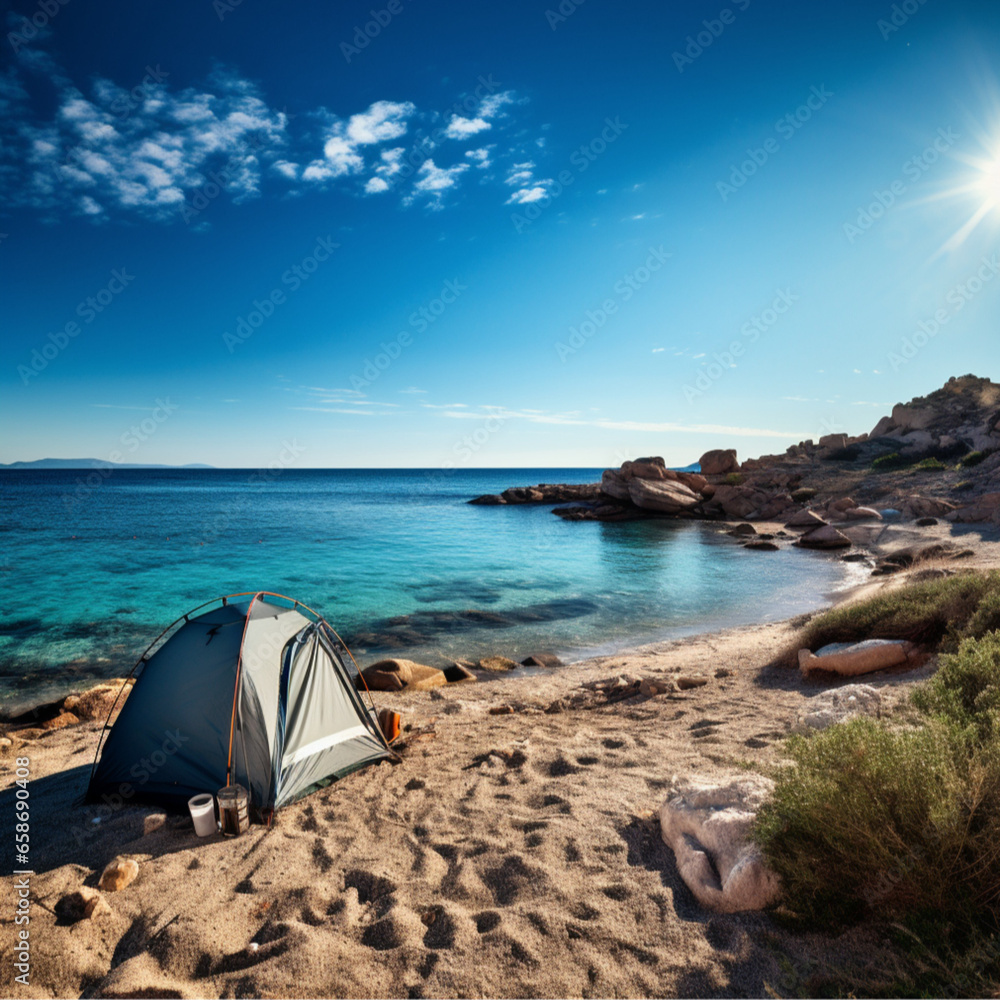 Sardinia, Camping, sea