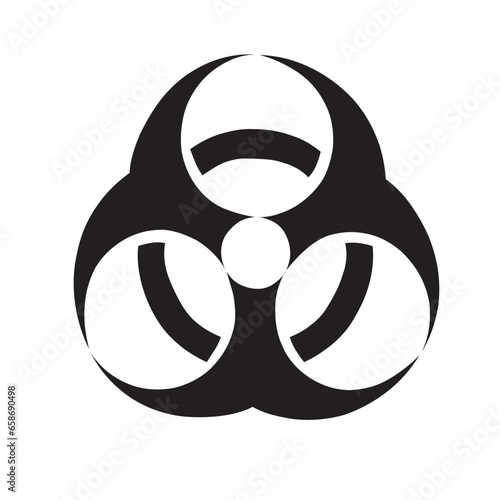 Biohazard sign on a white background