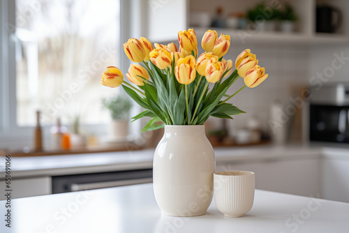 tulips in vase