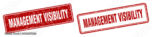 management visibility stamp set. management visibility square grunge sign
