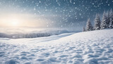 Illuminated by Snow: Ultrawide View of Light Snowfall on Drifts