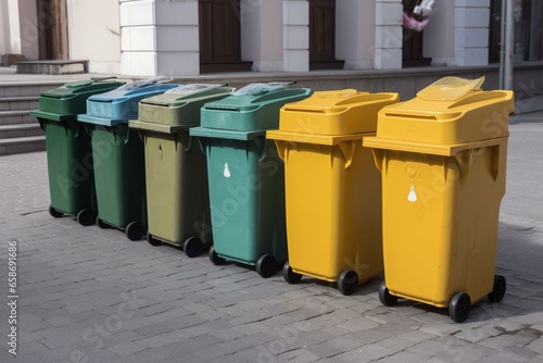 waste bins. Generative AI © Theron