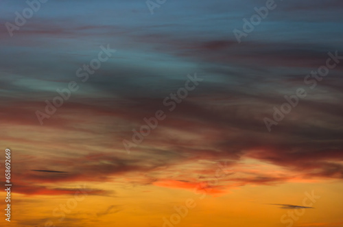 Summer evening sky just after sunset. Shallow depth of field. © Jan Dzacovsky