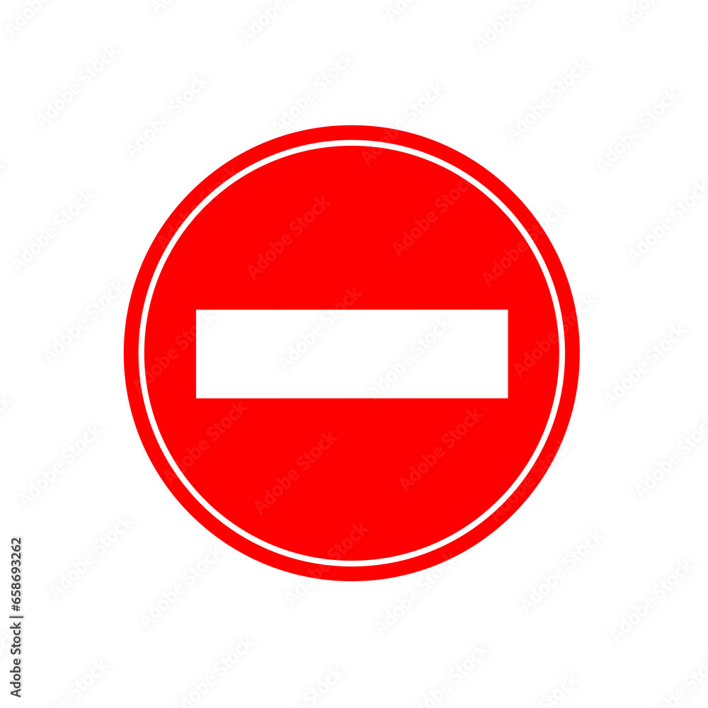 no entry sign on white background no entry sign on white background
