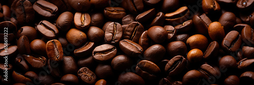 Fototapeta Fresh coffee beans banner