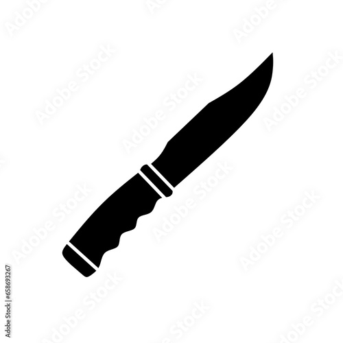 hunting knife icon vector with flat design.dagger knife icon