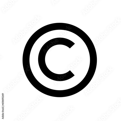 Copyright symbol vector with simple design