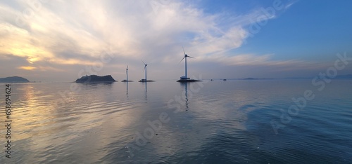 Korean scenery - wind power over the sea 2