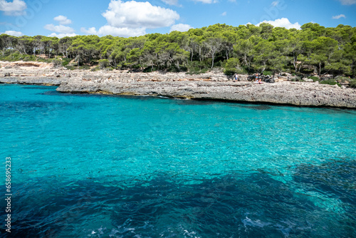Calo des Burgit is a small beach inside the nature reserve Cala Mondrago in the southeastern part of Mallorca.