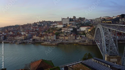 Porto Skyline with Douro River and Dom Luis I Bridge - Porto, Portugal