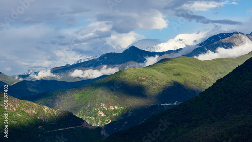 Mountain landscape of North Ossetia 