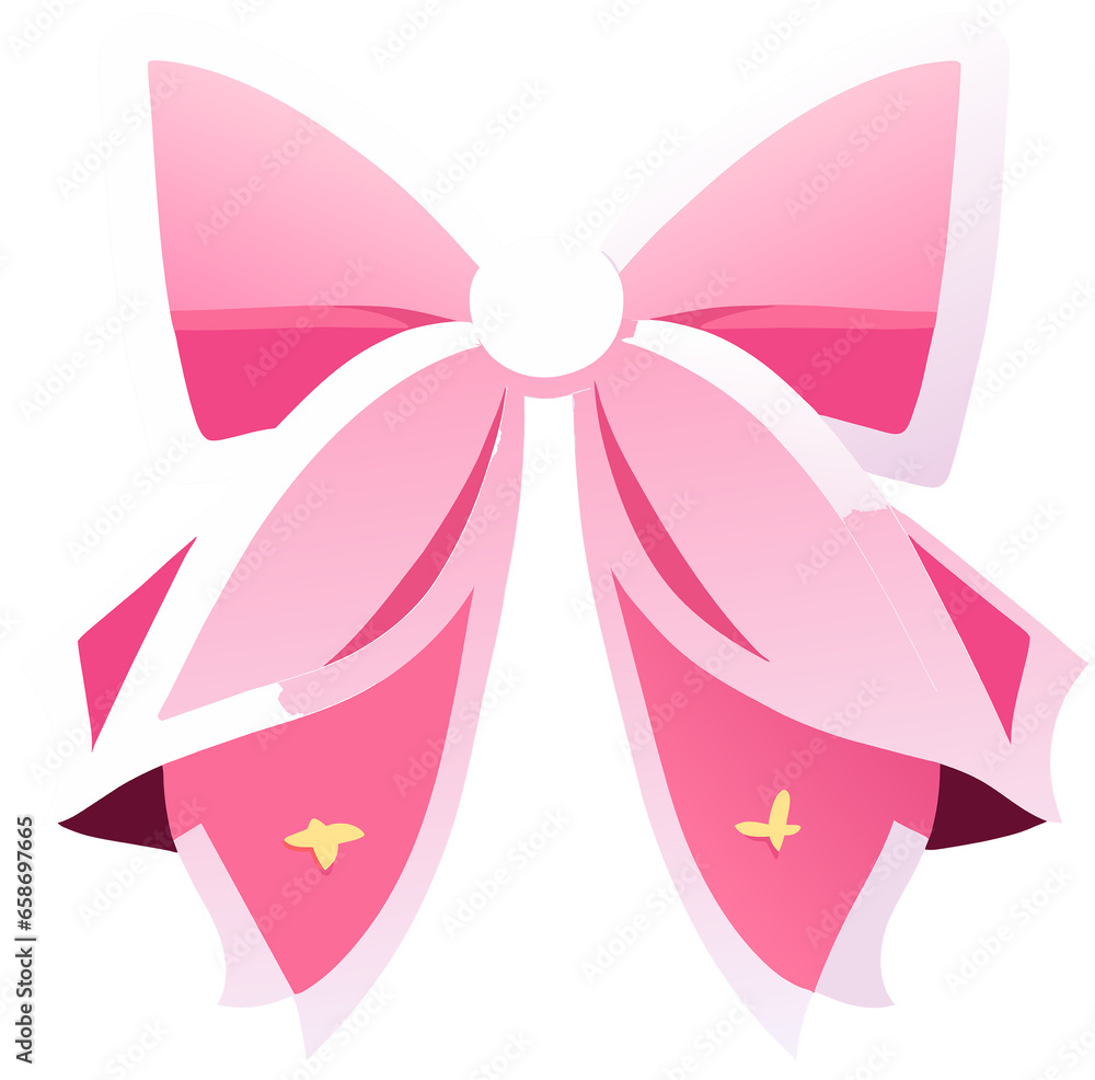 pink ribbon with bow