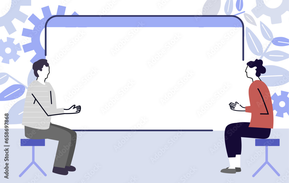 flat design vector illustration ,person with blank board flat design vector illustration ,person with blank board
