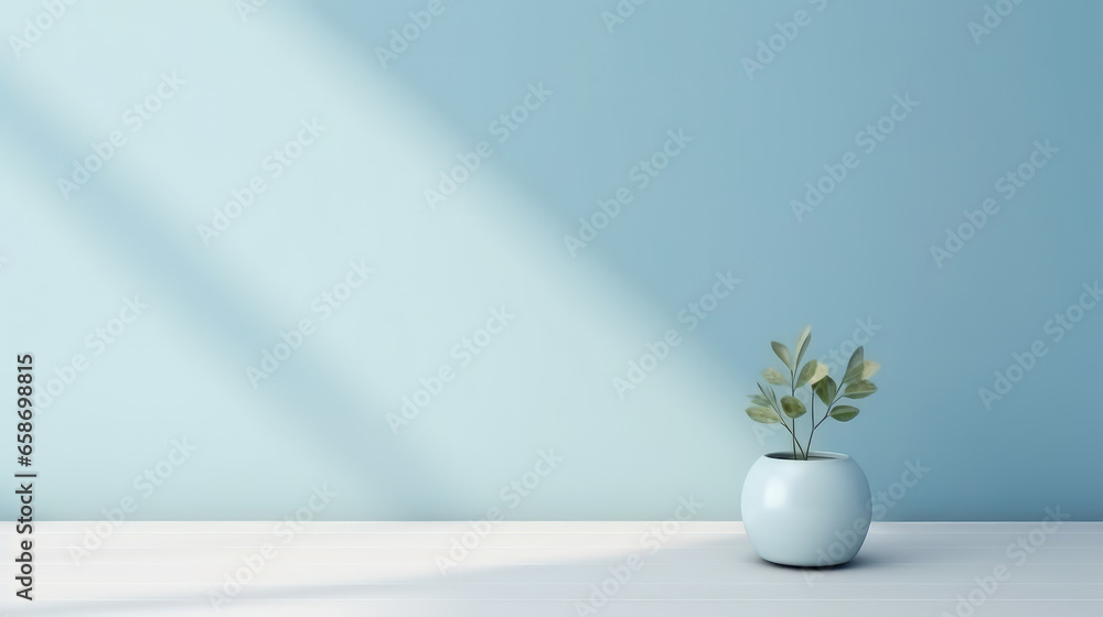 This image presents an empty, superflat light blue background tailored for product presentations. The subtle shadow on the wall adds depth and sophistication to the overall aesthetic. This image presents an empty, superflat light blue background tailored for product presentations. The subtle shadow on the wall adds depth and sophistication to the overall aesthetic.