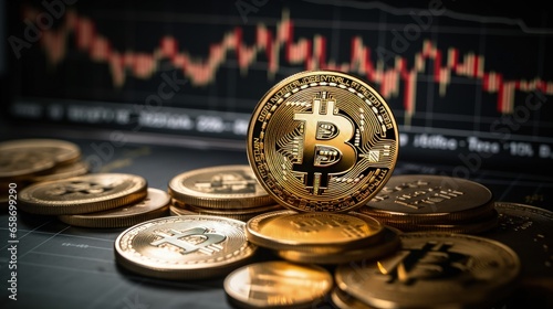 Chart displaying bitcoin qu...