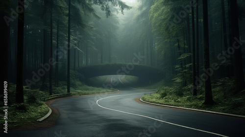Belgian forest s circular road amidst trees