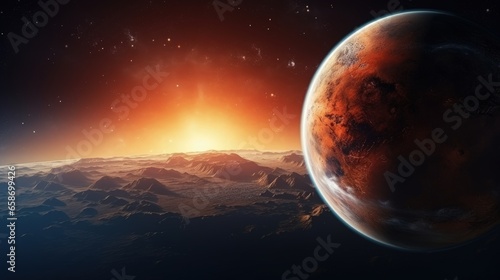 Best quality planet in our solar system Mars with all other planets Image elements provided by NASA © vxnaghiyev