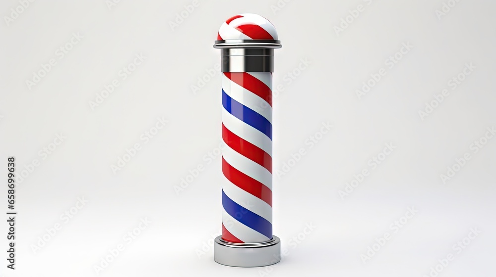 3D rendered isolated classic barber pole 3D rendered isolated classic barber pole