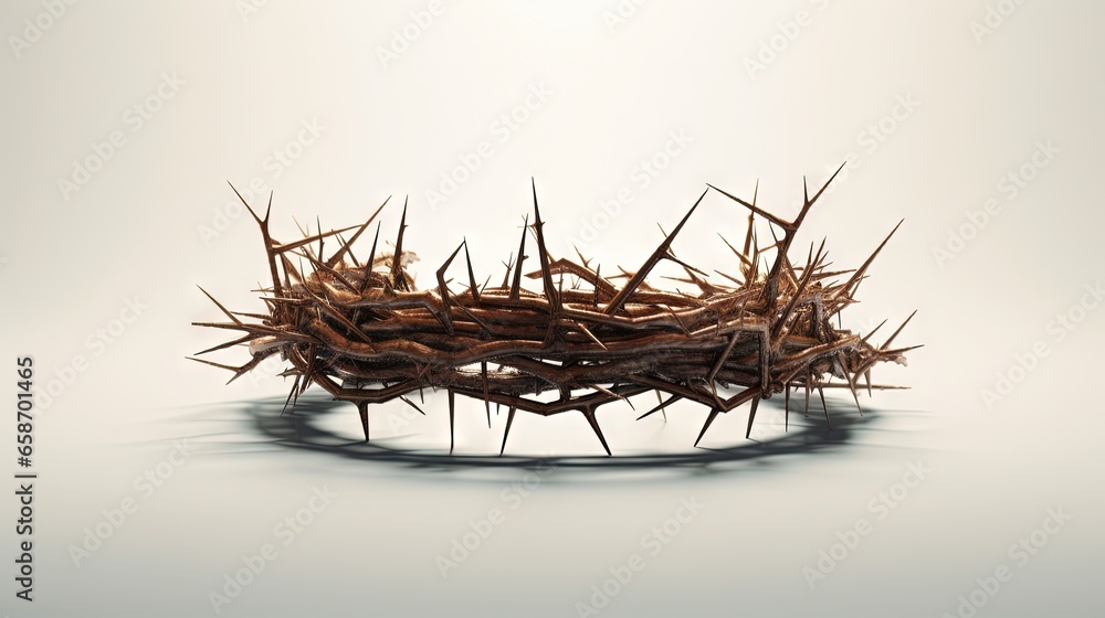 Crucifixion of Jesus Christ on a white background symbolizing faith spirituality and religion Crucifixion of Jesus Christ on a white background symbolizing faith spirituality and religion