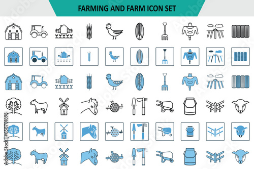 Farming and Farm Icon. Icon related to Farming And Farm. Suitable for web site design, app, UI,user interfaces. Line,solid,glyph,flat line, icon style. Simple vector design editable