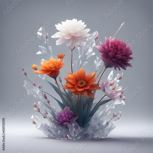 Wallpaper Mural bouquet of flowers Torontodigital.ca