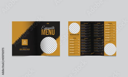 Special Delicious Food Menu Bifold Brochure Creative Design, 4 Page Brochure Restaurant Business Flyer Design Template 