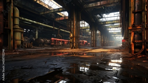 Abandoned Bethlehem Steel factory in Pennsylvania once a prominent US steel industry site now in ruins photo