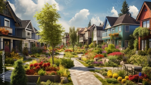 Colorful summer gardens com...