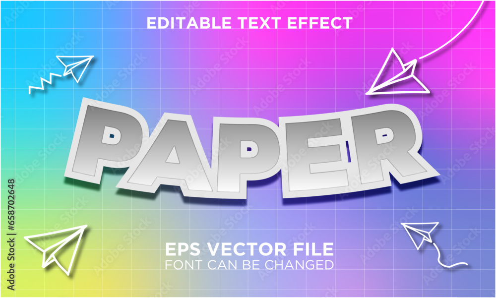 Fototapeta premium Vector Paper text effect