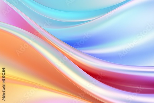 Abstract trendy holographic background with rainbow metal gradient. Generative AI