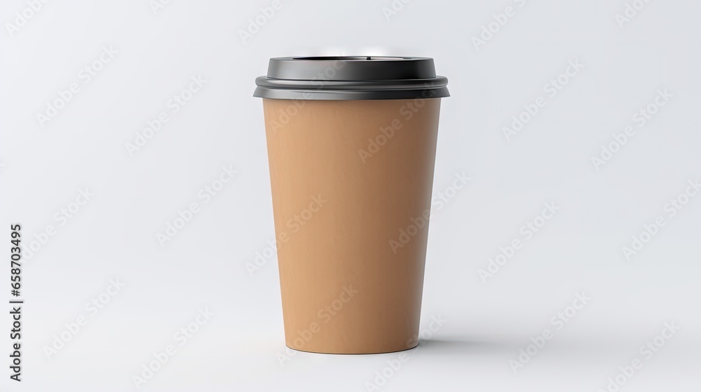 Eco friendly food packaging preserving nature with a brown paper soup cup and lid isolated on white background Eco friendly food packaging preserving nature with a brown paper soup cup and lid isolated on white background