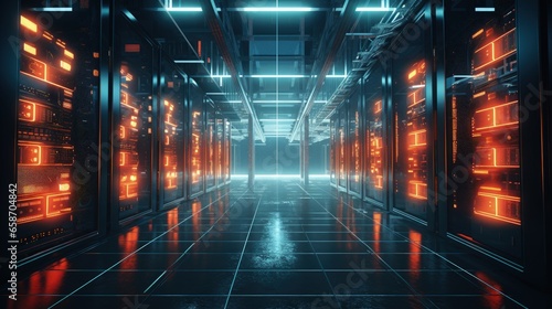 Data center with rack serve...