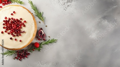 Decorated Christmas cake wi...