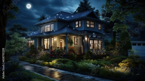 Attractive house outside in...
