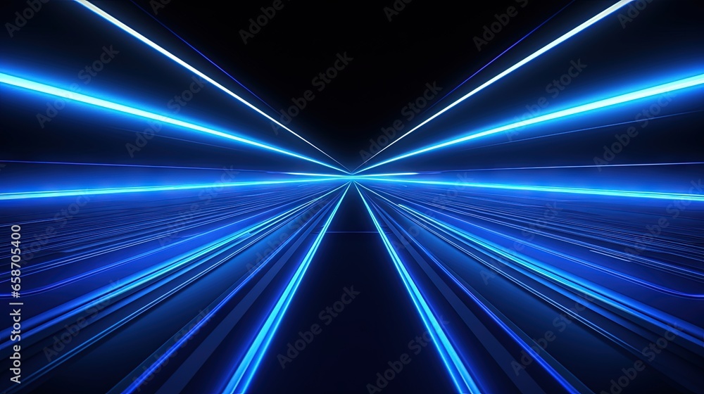 3D blue lines on black background virtual reality concept modern technology and science design 3D illustration 3D blue lines on black background virtual reality concept modern technology and science design 3D illustration