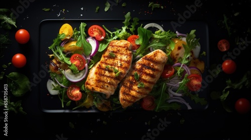 Grilled chicken breast with...
