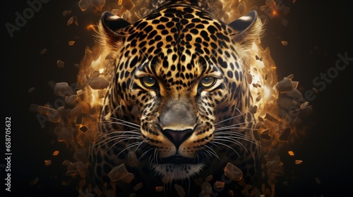 Contemporary leopard motif