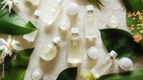 Glass bottled spa products ...