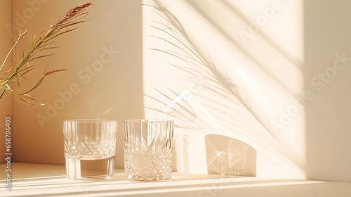 Bohemian crystal glass shin...