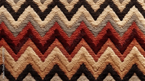 Ethnic fabric with zig zag ...